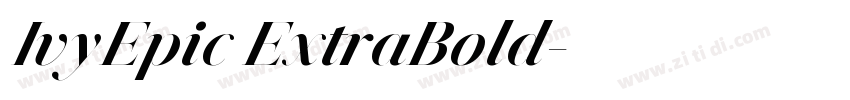 IvyEpic ExtraBold字体转换